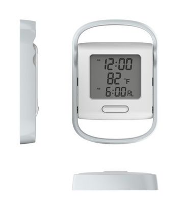 Reloj de alarma digital comercial con calendario de temperatura y función de reposo
