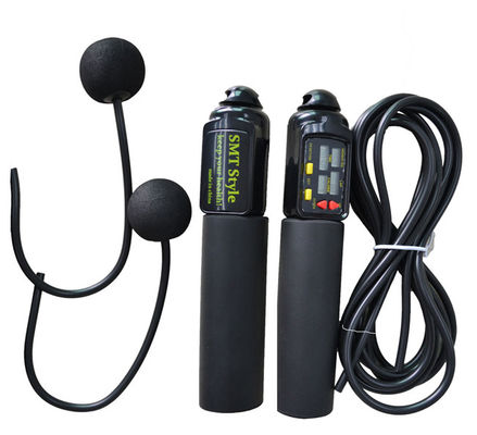 Todo negro 180 mm de granel cuerda de salto inalámbrica de velocidad variable para gimnasio escolar