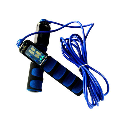 Cuerdas de salto de acondicionamiento físico Logotipo de color personalizado Negro Azul Oscuro Cuerdas de salto de acondicionamiento físico Electrónico Ejercicio Cuerdas de salto OK-168