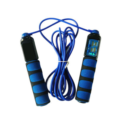 Cuerdas de salto de acondicionamiento físico Logotipo de color personalizado Negro Azul Oscuro Cuerdas de salto de acondicionamiento físico Electrónico Ejercicio Cuerdas de salto OK-168