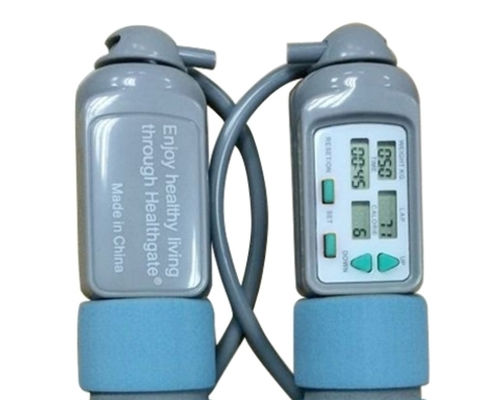 Cuerdas de salto de acondicionamiento físico ABS mango Pérdida de peso Cuerdas de salto para el hogar Cuentador de bucle de acondicionamiento físico hasta 9999 OK-168 Azul