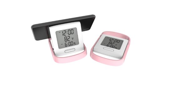 Reloj de alarma digital de plástico personalizado con alarma de amanecer moderna