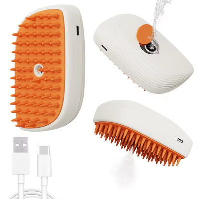 Cepillo de masaje de vapor para mascotas con diseño ergonómico para una manipulación cómoda