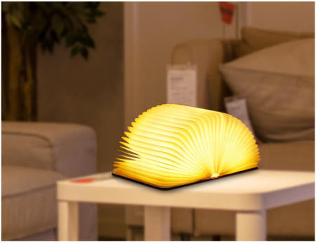 Novedad Libro plegable Luz 5 colores Luz nocturna plegable Lámpara de mesa portátil