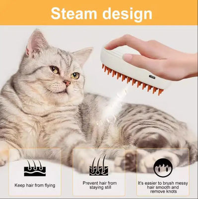 2024 Nuevo 3 en 1 Cepillo de limpieza de pelo de mascotas de vapor Peinado de pulverización Peinado recargable Peinado de vapor de gato