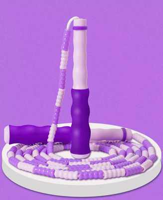 Color púrpura Unisex Bambú Indoor Salto de cuerda Ejercicio Salto de cuerda para niño adolescente