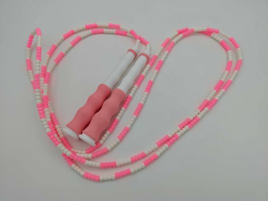 Color rosa Unisex Bambú Indoor Salto de cuerda Ejercicio Salto de cuerda para niño adolescente