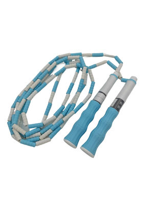 Ejercicio del estudiante Salto de cuerda de bambú Salto de cuerda de color verde 2700mm