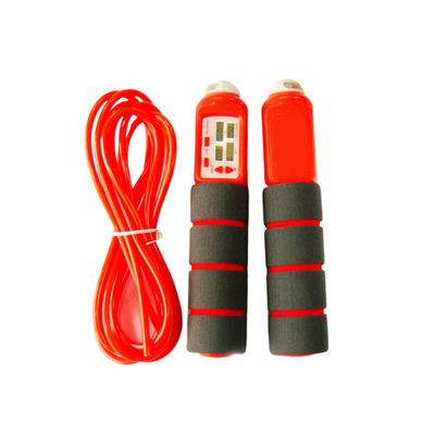 Ajuste de cuerda de salto niños niños saltar cuerda de salto mango de madera herramienta de ejercicio deportivo con batería CR2032