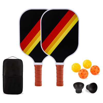 Juego completo de pickleball para adultos con 2 palas de fibra de vidrio, 4 pelotas para exteriores y estuche de transporte