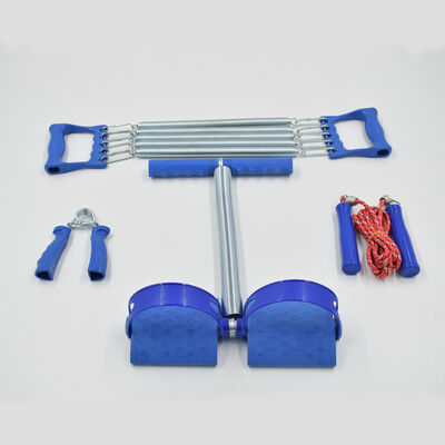 Conjunto completo de ejercicios en casa Entrenador de resistencia de pedal, salto de cuerda, agarre de mano, herramientas de acondicionamiento físico versátiles para entrenamiento básico de brazos y piernas en cualquier momento y en cualquier lugar