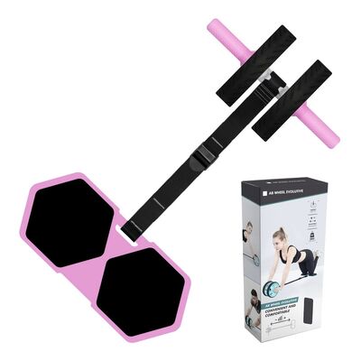 Conjunto de ruedas de rodillo multifuncional con esterilla de rodilla y banda de resistencia para entrenamiento básico en el hogar y entrenamiento de cuerpo completo