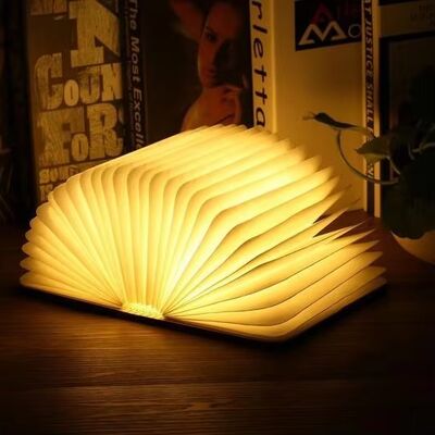 Mini luz nocturna de led recargable luz de libro de lectura plegable luz de libro LED luz de noche USB
