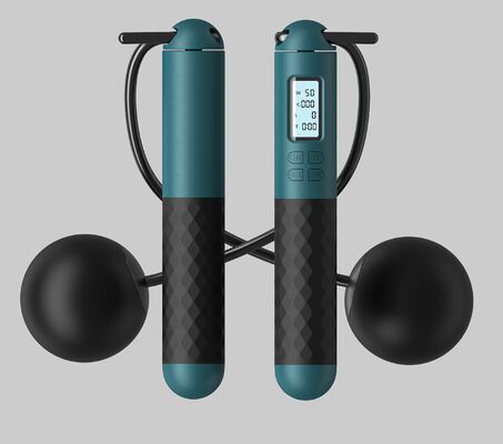 Logotipo personalizado Color cuerda de salto inalámbrica Cuenta digital cuerda de salto con bola grande