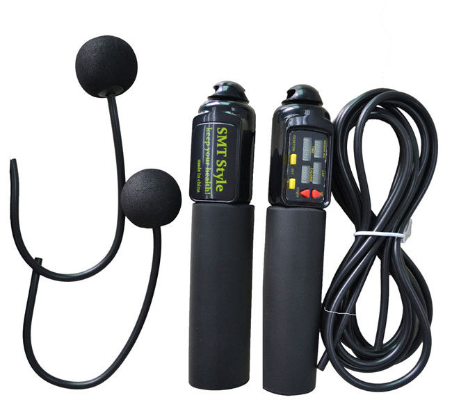 Todo negro 180 mm de granel cuerda de salto inalámbrica de velocidad variable para gimnasio escolar