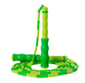 Niño Adolescente Ejercicio Salto de cuerda Bambú Salto de cuerda Color verde 2600mm