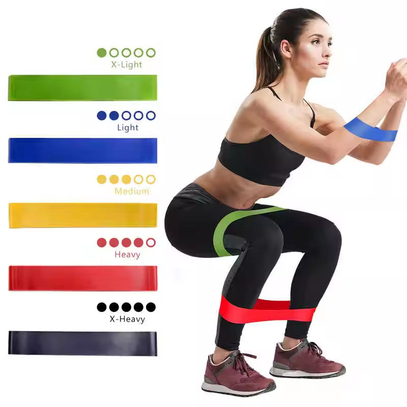Deportes Yoga Mini Butt Fuerza Latex Personalizado Ejercicio Resistencia Fitness Loop Bands Set