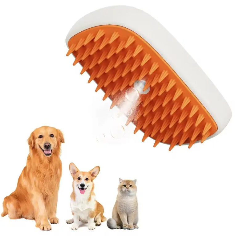 Mayorista 3 en 1 mascota gato eléctrico perro cepillo de limpieza de vapor Peinado de limpieza con spray eléctrico anti-vuelo flotante gato de vapor Brus