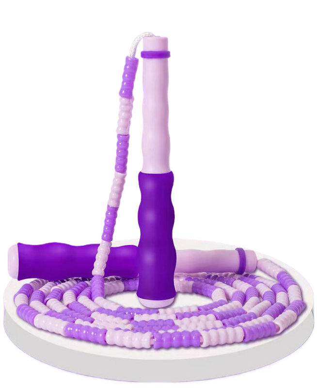 Color púrpura Unisex Bambú Indoor Salto de cuerda Ejercicio Salto de cuerda para niño adolescente