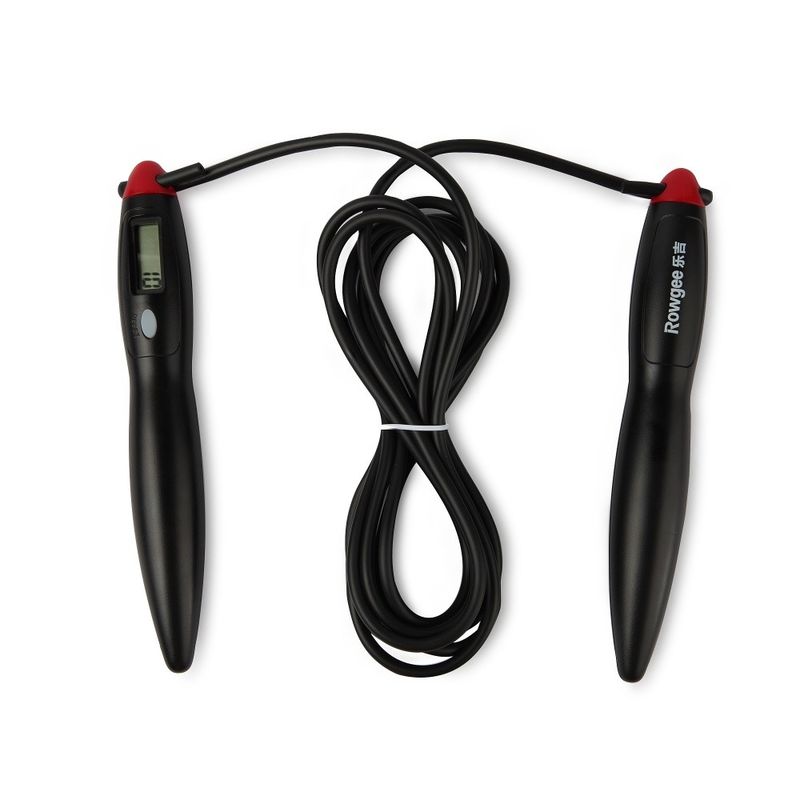 Cuerdas de salto de PVC longitud ajustable de la cuerda JP-100 LCD Panel de contador Cuerdas de salto para ejercicio físico