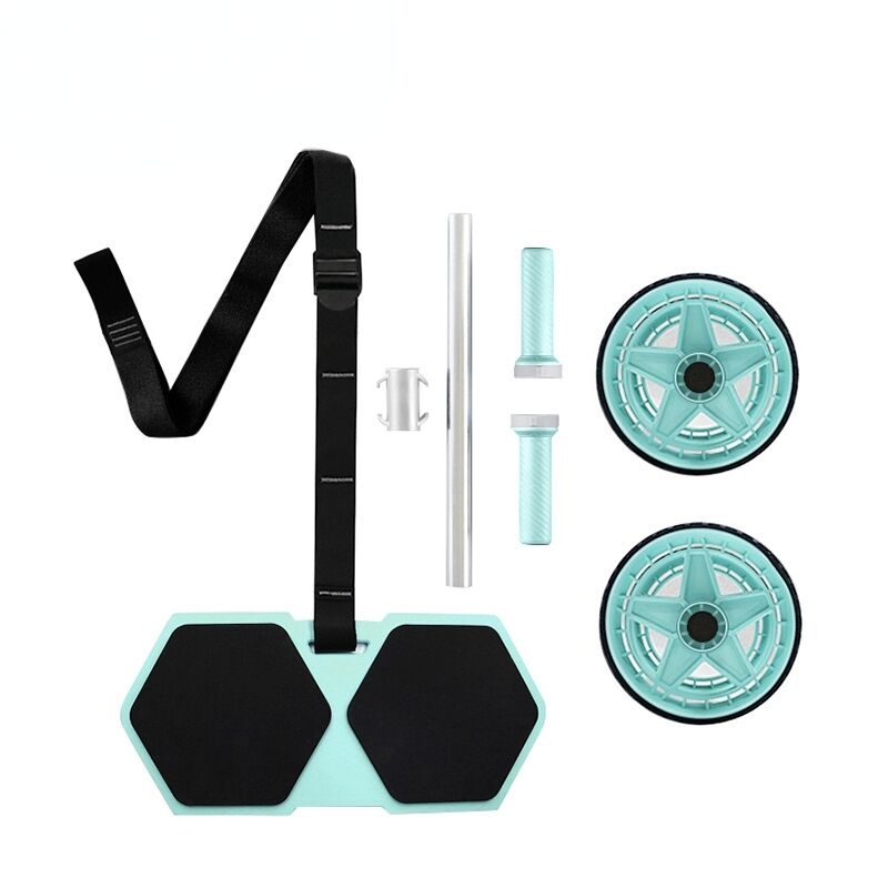 Home Fitness Kit de rodillos con ruedas antideslizantes y correa ajustable para entrenamiento de fuerza abdominal y central